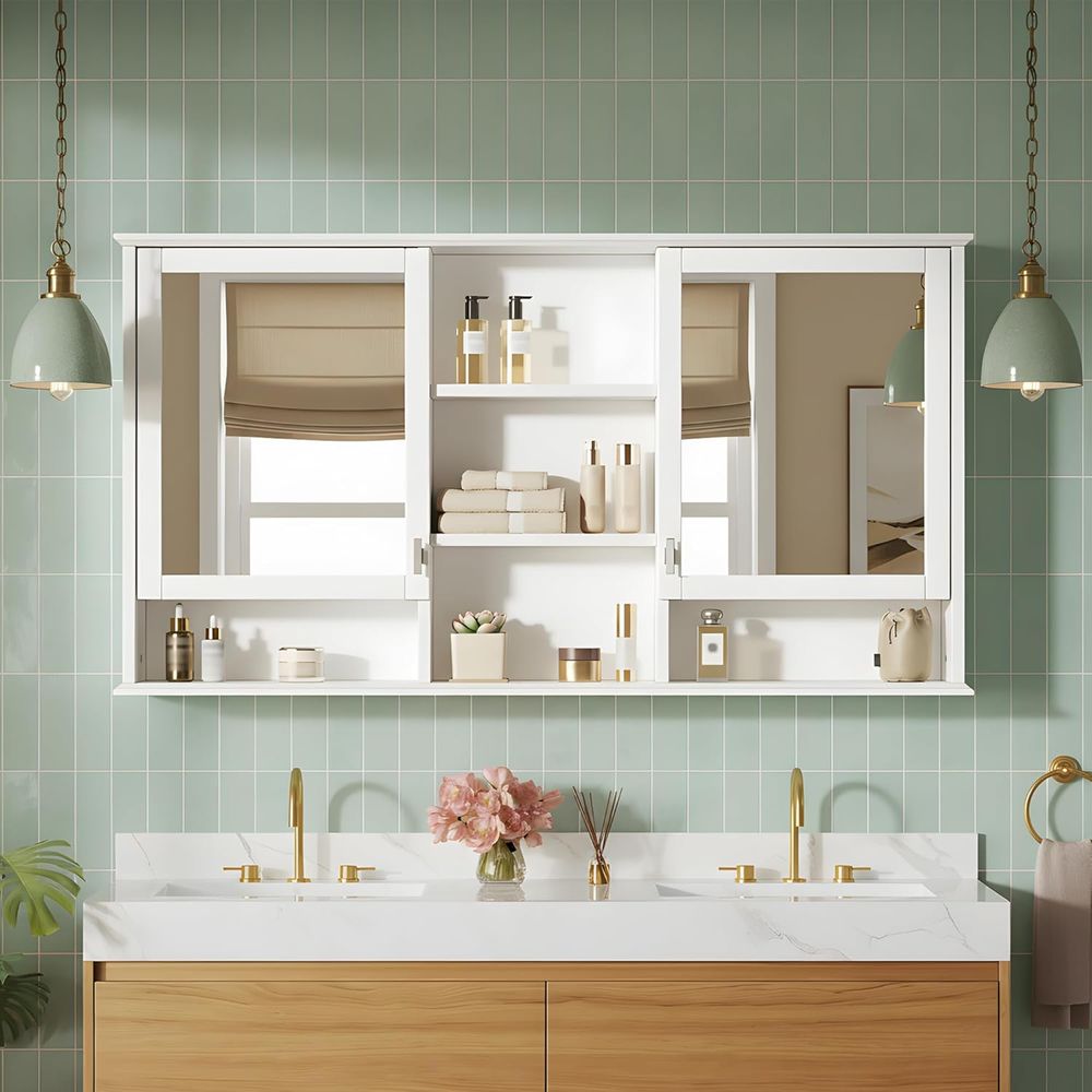 Home Bathroom Mirror - ตู้ยาในห้องน้ำขนาด 55
