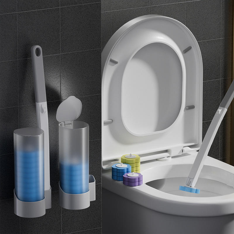 Home Bathroom Upgrades - แปรงขัดห้องน้ำ 18/36 ชิ้น พร้อมชุดหัวเปลี่ยนแบบใช้แล้วทิ้ง อัพเกรดด้ามจับยาว แปรงทำความสะอาดห้องน้ำ