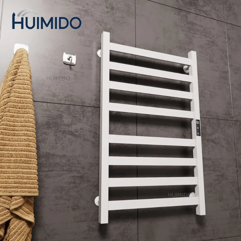 Towel Warmer Electric - ราวแขวนผ้าขนหนูไฟฟ้า อลูมิเนียม สำหรับใช้ในบ้าน ห้องน้ำ พร้อมระบบทำความร้อนและอบแห้งผ้าขนหนู พร้อมเทอร์โมสตัท