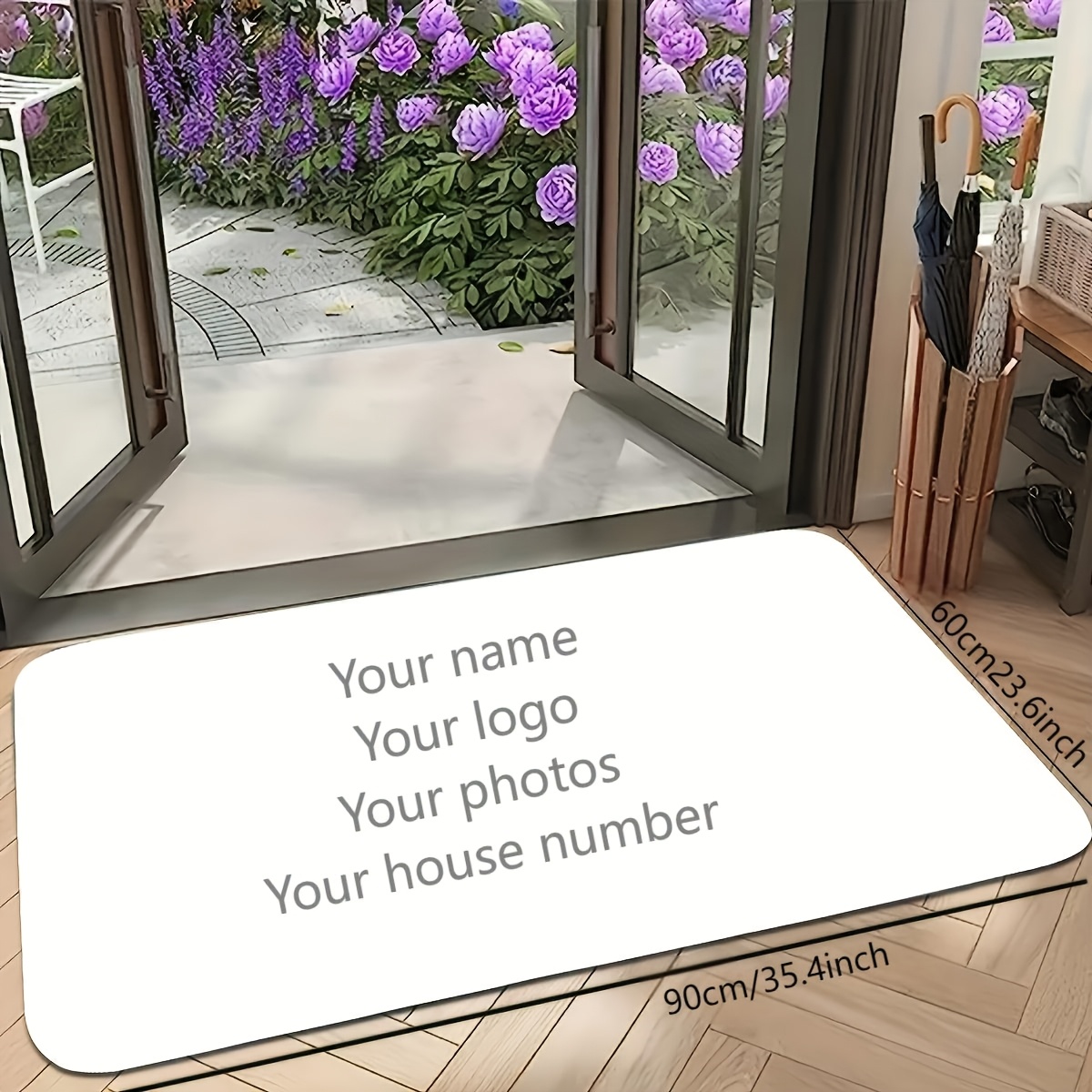 Home Bathroom Name - ปรับแต่ง DIY Mat Entrance พรมเช็ดเท้าตกแต่งบ้านส่วนบุคคลของคุณชื่อห้องครัว Floormat