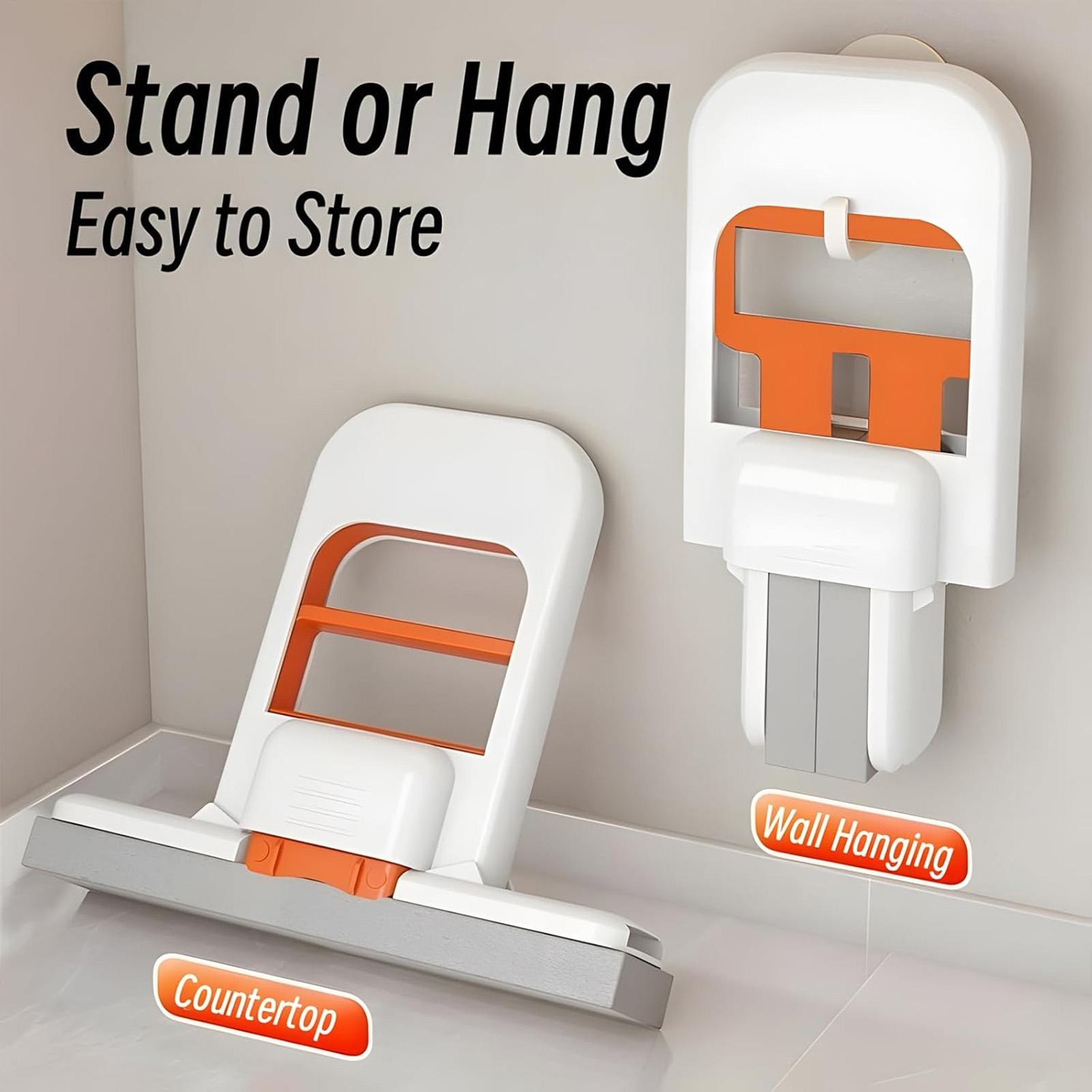 Home Bathroom Cleaning Machine - ไม้ถูพื้นแบบพับได้สำหรับโต๊ะทำงาน ไม้ถูพื้นแบบมือถือพร้อมฟองน้ำ สำหรับบ้าน ห้องน้ำ ห้องครัว อุปกรณ์ทำความสะอาดขนาดเล็ก
