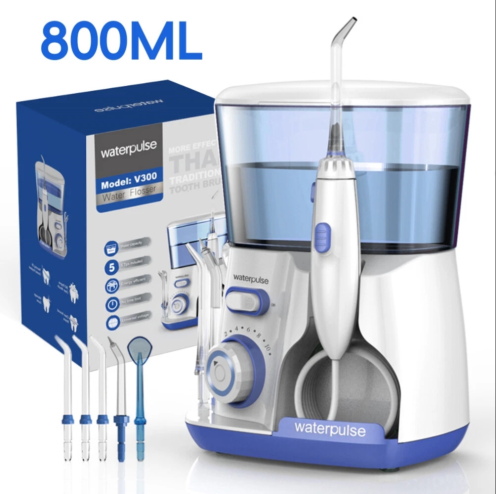 Home Bathroom Cleaning Machine - Waterpulse V300 800ml Flosser น้ําไฟฟ้าแรงดันสูง Oral