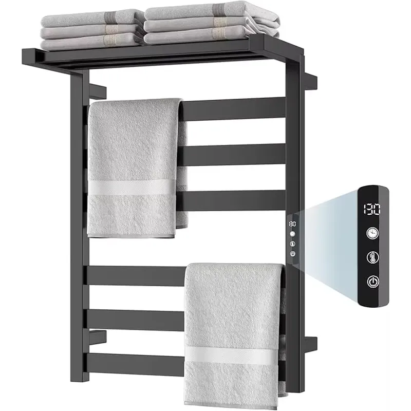 Towel Warmer Electric - ราวแขวนผ้าเช็ดตัวอุ่นไฟฟ้าอัจฉริยะ 6 แท่ง สำหรับห้องอาบน้ำ กันน้ำ ลดราคาพิเศษ