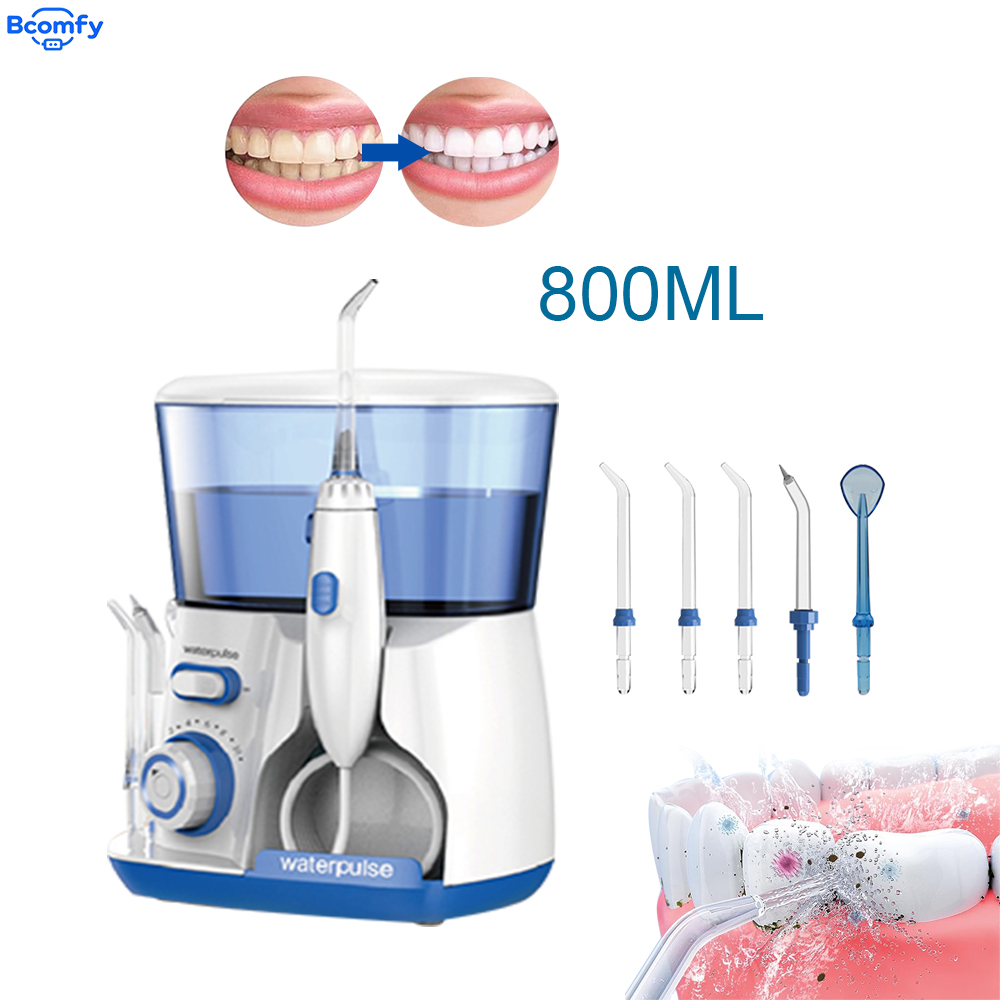 Home Bathroom Cleaning Machine - เครื่องฉีดน้ำทำความสะอาดฟัน Waterpulse ความจุ 800 มล. แรงดันสูง