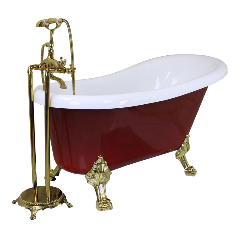 Home Bathroom Spa - อ่างอาบน้ำแบบลอยตัว, อะคริลิคสีสันสวยงาม, ขาตั้งแบบ Claw Foot, อ่างแช่ตัว,
