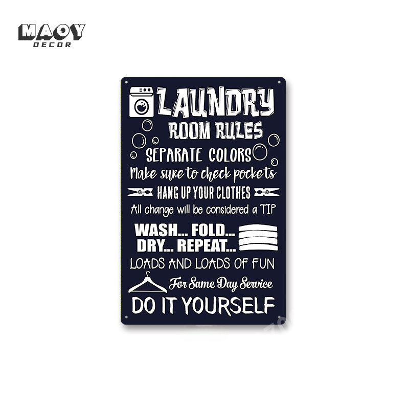 ป้ายโลหะติดผนังตกแต่งห้องซักรี - Home Bathroom Wall Art บทวิจารณ์และราคา