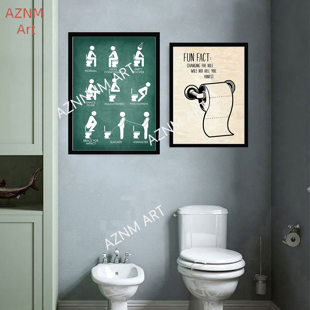 ภาพพิมพ์บนผ้าใบติดผนัง กฎห้องน - Home Bathroom Wall Art บทวิจารณ์และราคา