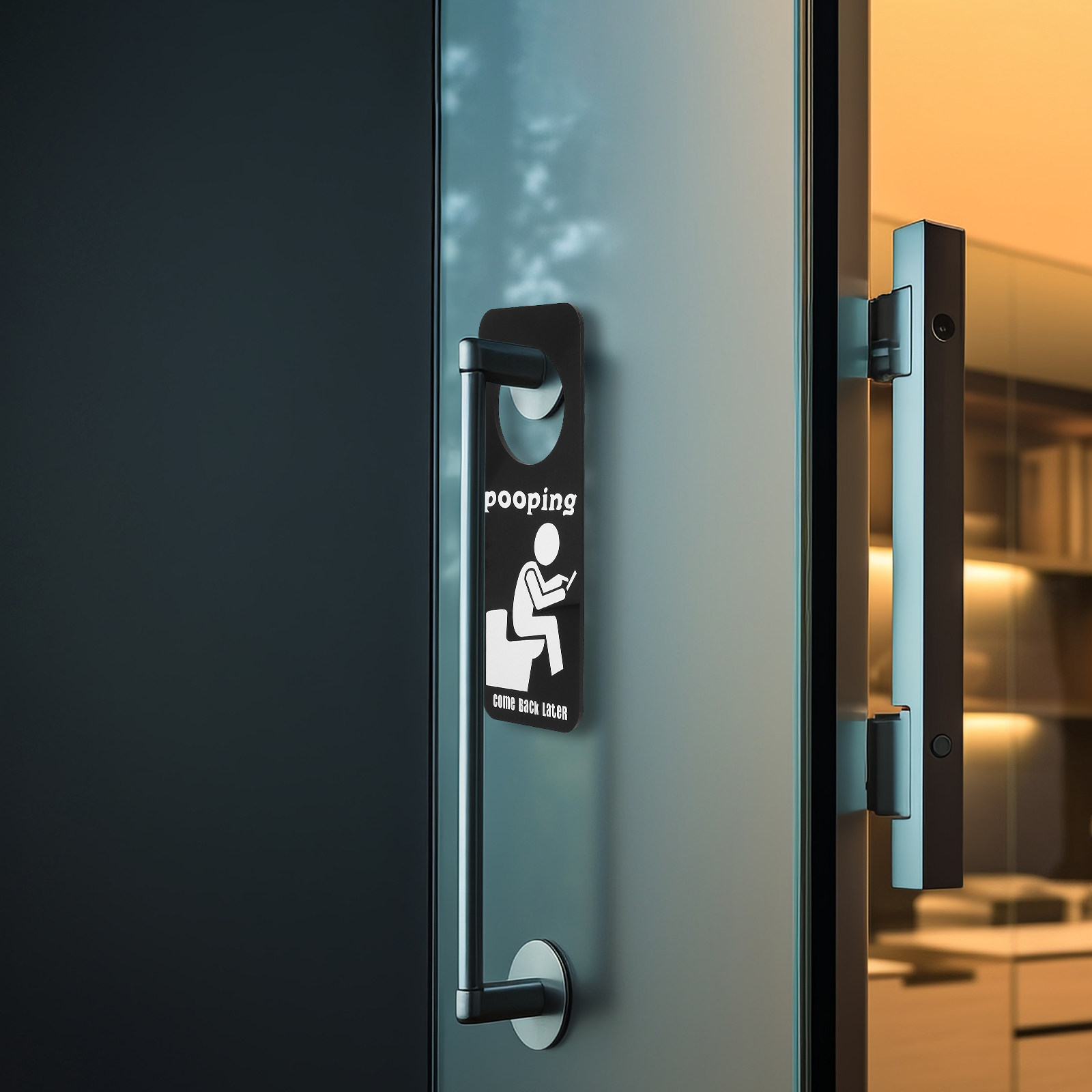 ป้ายแขวนประตูห้องน้ำแบบตลก ป้า - Home Bathroom Occupied Sign บทวิจารณ์และราคา
