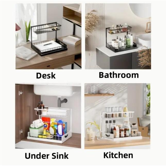 ชั้นวางของใต้ซิงค์แบบดึงออกได้ - Home Bathroom Cabinets บทวิจารณ์และราคา
