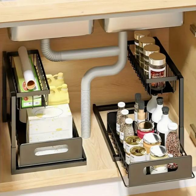 ชั้นวางของใต้ซิงค์แบบดึงออกได้ - Home Bathroom Cabinets บทวิจารณ์และราคา