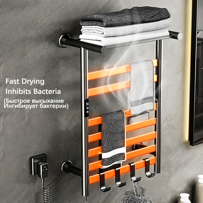 สีดํา/สีขาว/สีเทาผ้าเช็ดตัวเคร - Towel Warmer Electric บทวิจารณ์และราคา