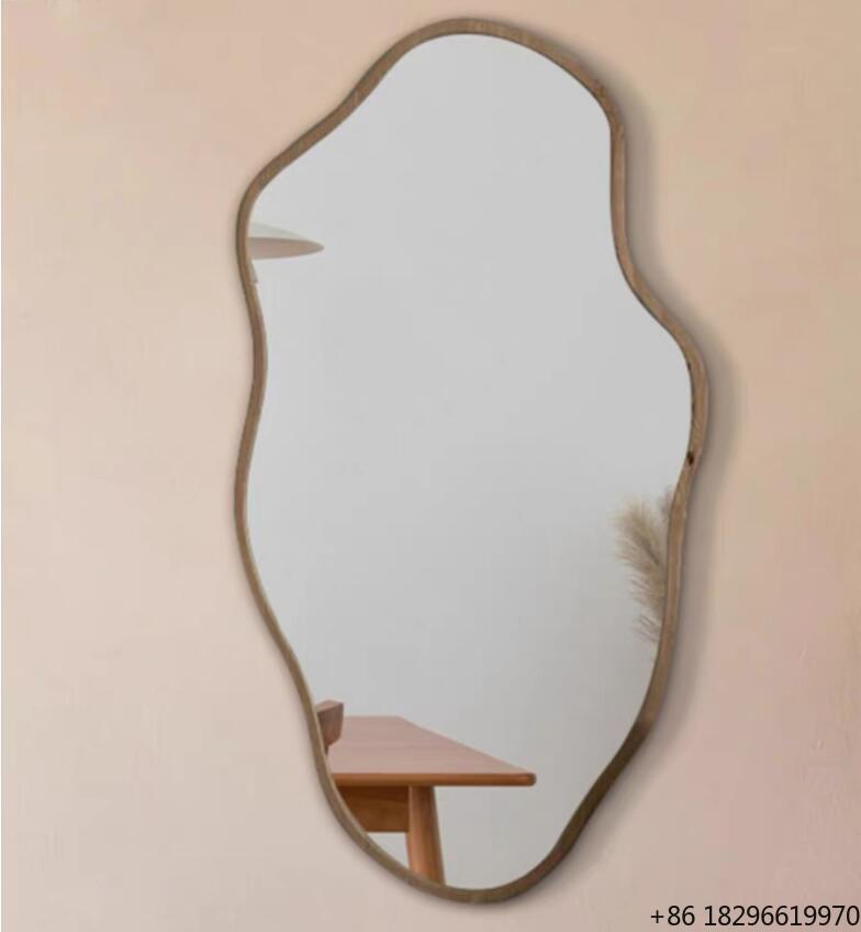 กระจกติดผนังไม้ทรงอสมมาตรสไตล์ - Home Bathroom Mirror บทวิจารณ์และราคา