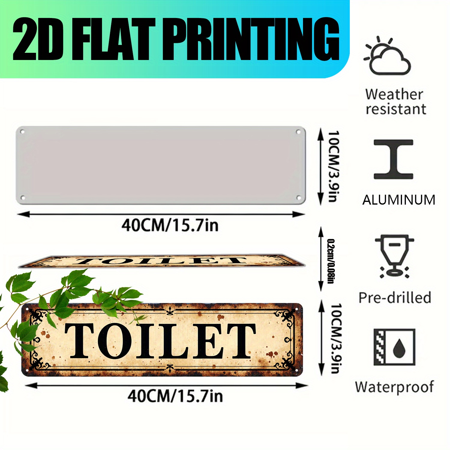 ป้ายศิลปะติดผนังอะลูมิเนียมแบบ - Home Bathroom Wall Art บทวิจารณ์และราคา