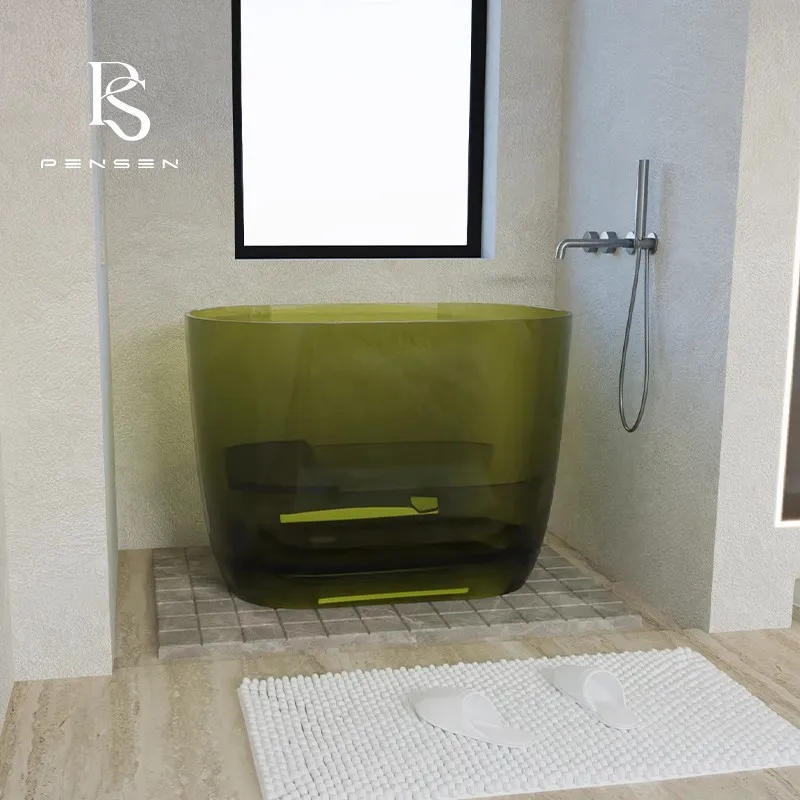 อ่างอาบน้ำเรซินใสแบบแช่ลึก อ่า - Home Bathroom Spa บทวิจารณ์และราคา