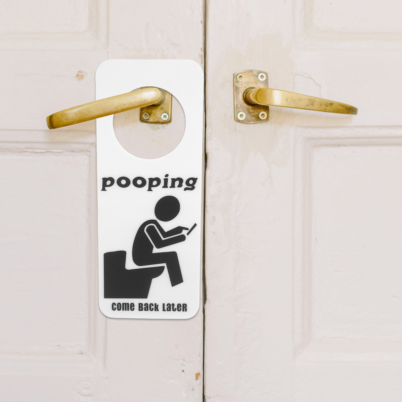 ป้ายห้องน้ำแบบตลก ป้ายแขวนประต - Home Bathroom Occupied Sign บทวิจารณ์และราคา