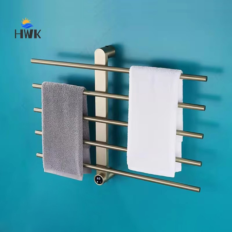 อุปกรณ์ห้องน้ํา Brushed Gold ผ - Towel Warmer Electric บทวิจารณ์และราคา
