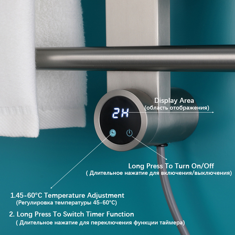 อุปกรณ์ห้องน้ํา Brushed Gold ผ - Towel Warmer Electric บทวิจารณ์และราคา
