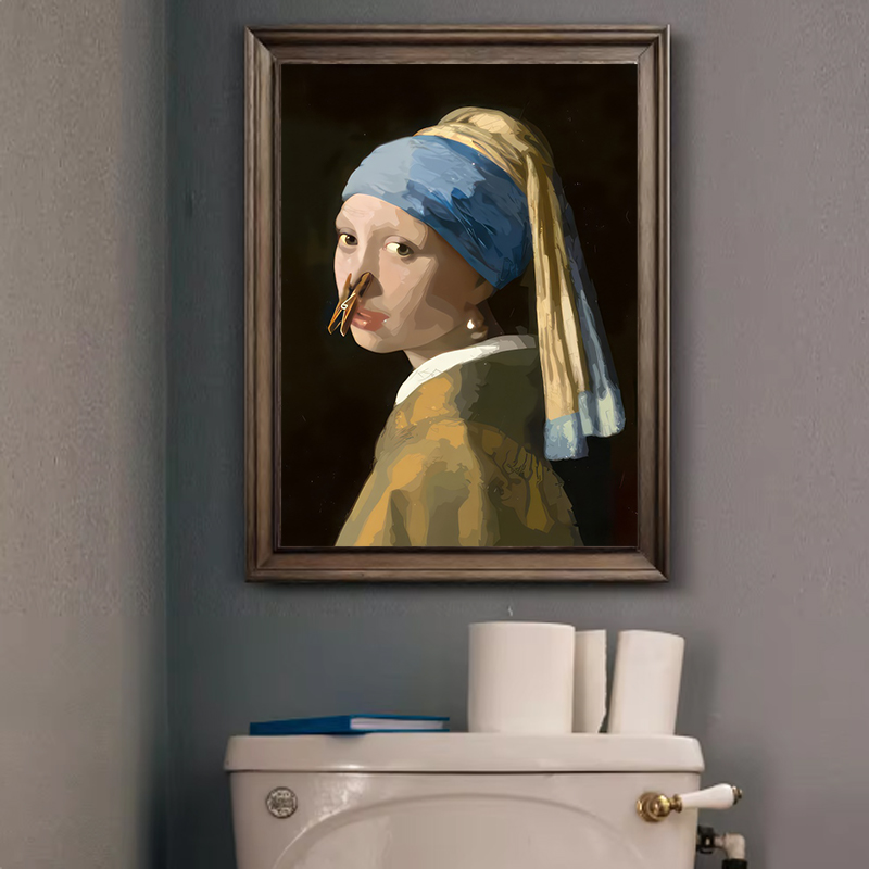 ภาพตกแต่งห้องน้ำลายกราฟิกแนวตล - Home Bathroom Wall Art บทวิจารณ์และราคา