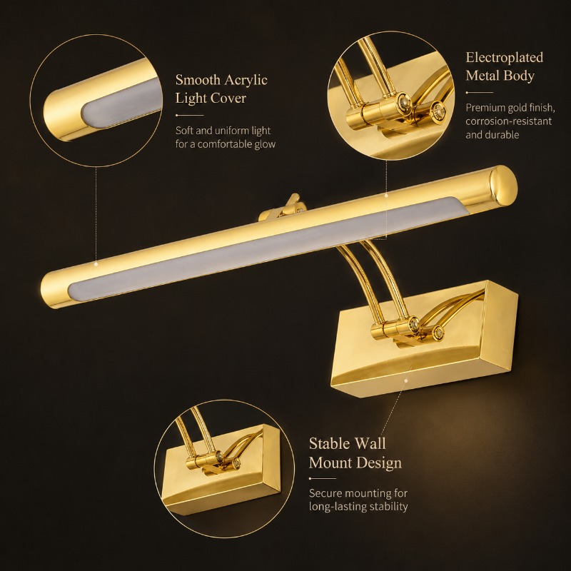 ไฟกระจกแต่งหน้า LED วินเทจ ขนา - Home Bathroom Cabinets บทวิจารณ์และราคา