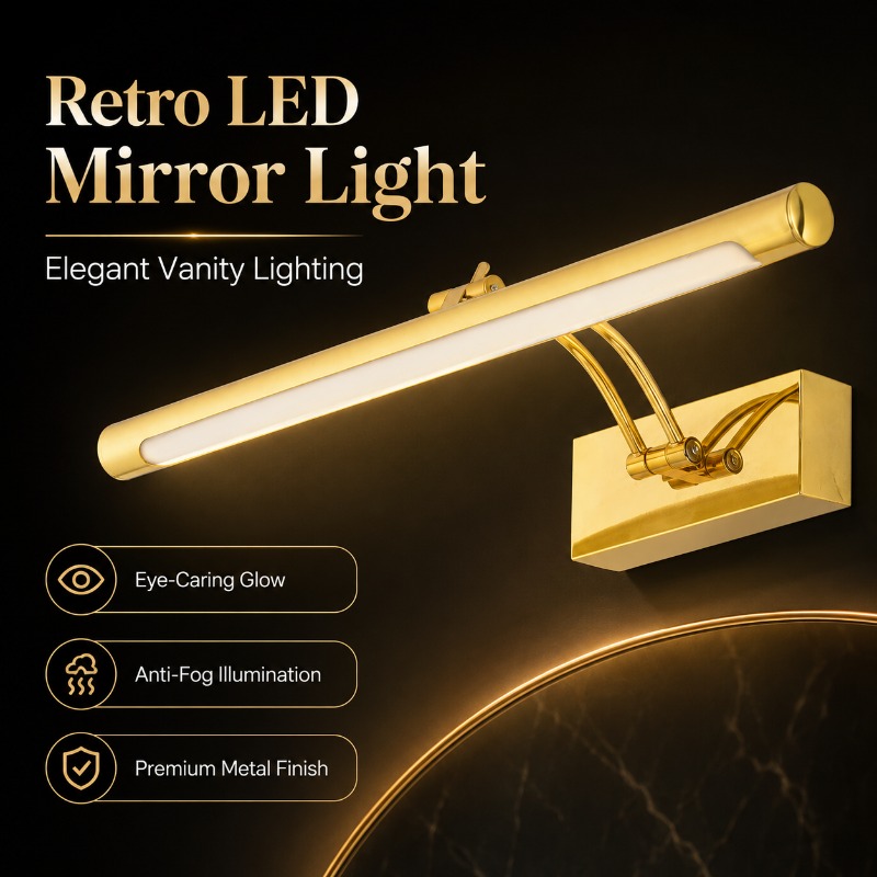 ไฟกระจกแต่งหน้า LED วินเทจ ขนา - Home Bathroom Cabinets บทวิจารณ์และราคา