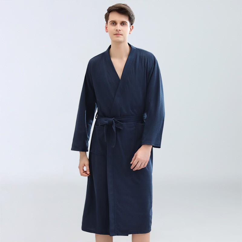 เสื้อคลุมอาบน้ำผู้ชายแบบวาฟเฟิ - Home Bathroom Sauna บทวิจารณ์และราคา