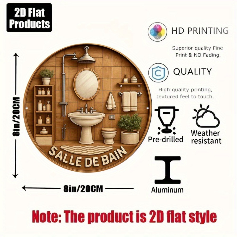 CIFBUY ห้องน้ำสไตล์ฝรั่งเศสย้อ - Home Bathroom Wall Art บทวิจารณ์และราคา
