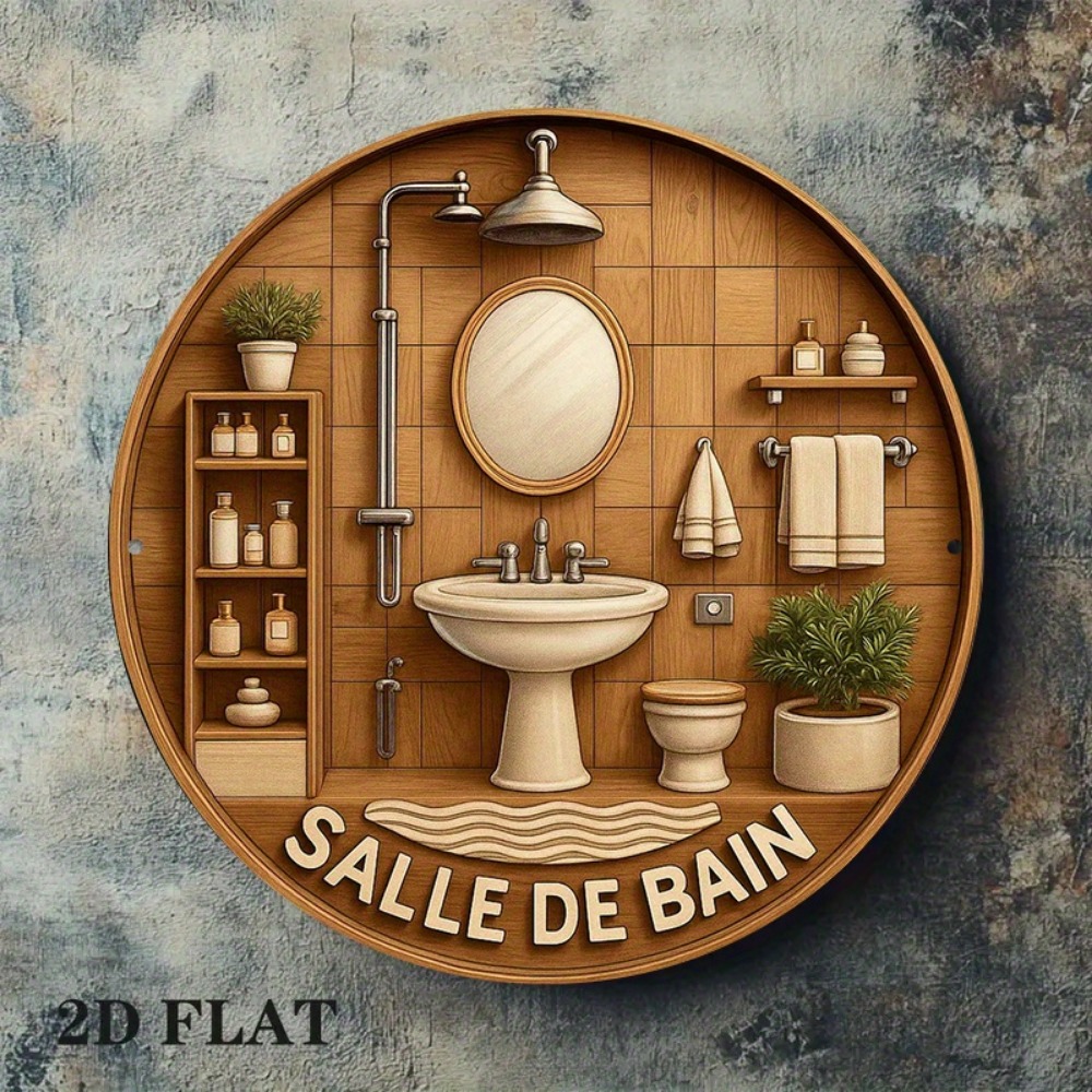 CIFBUY ห้องน้ำสไตล์ฝรั่งเศสย้อ - Home Bathroom Wall Art บทวิจารณ์และราคา