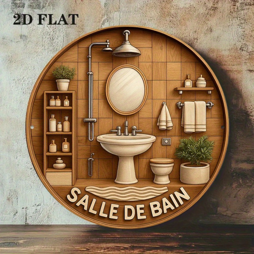 CIFBUY ห้องน้ำสไตล์ฝรั่งเศสย้อ - Home Bathroom Wall Art บทวิจารณ์และราคา