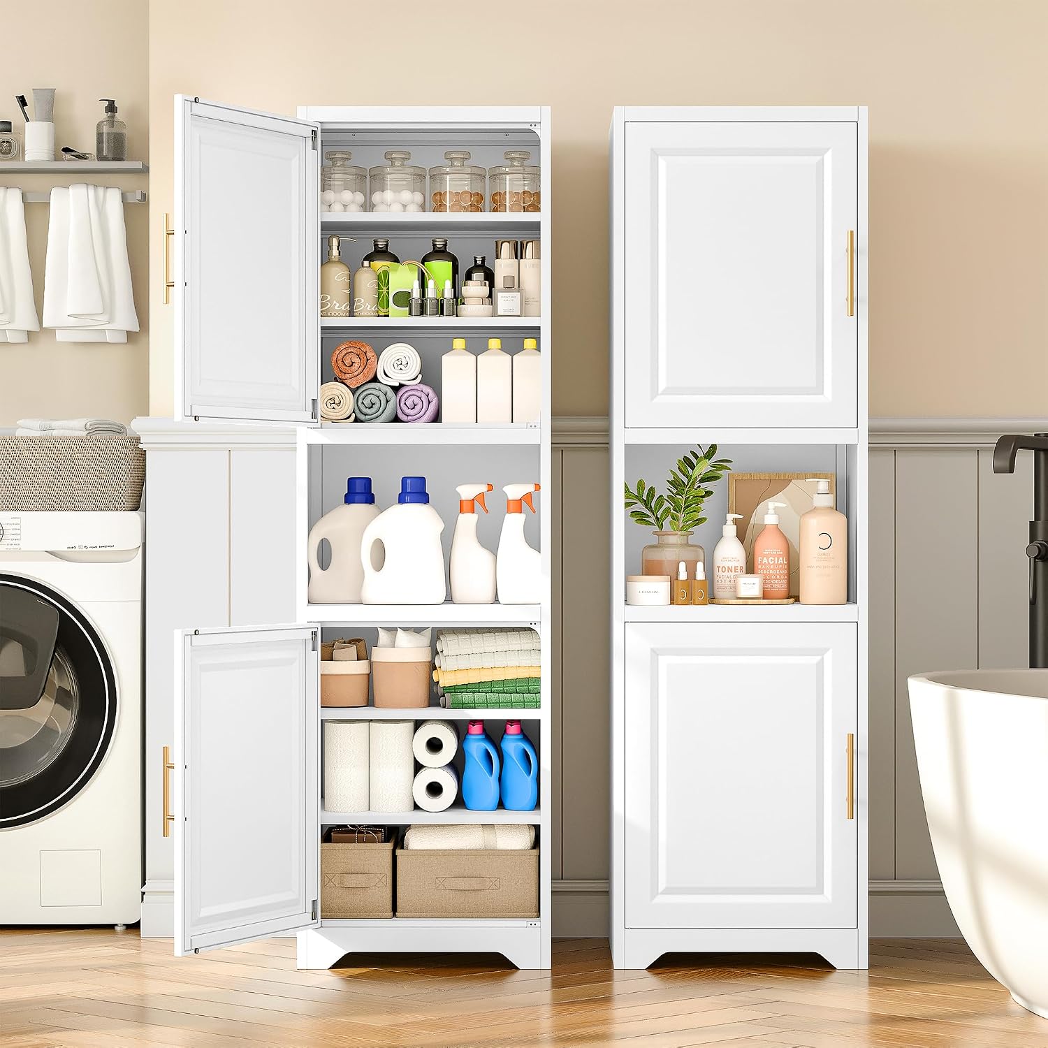 ตู้เก็บของทรงสูง 67 นิ้ว แบบแค - Home Bathroom Cabinets บทวิจารณ์และราคา