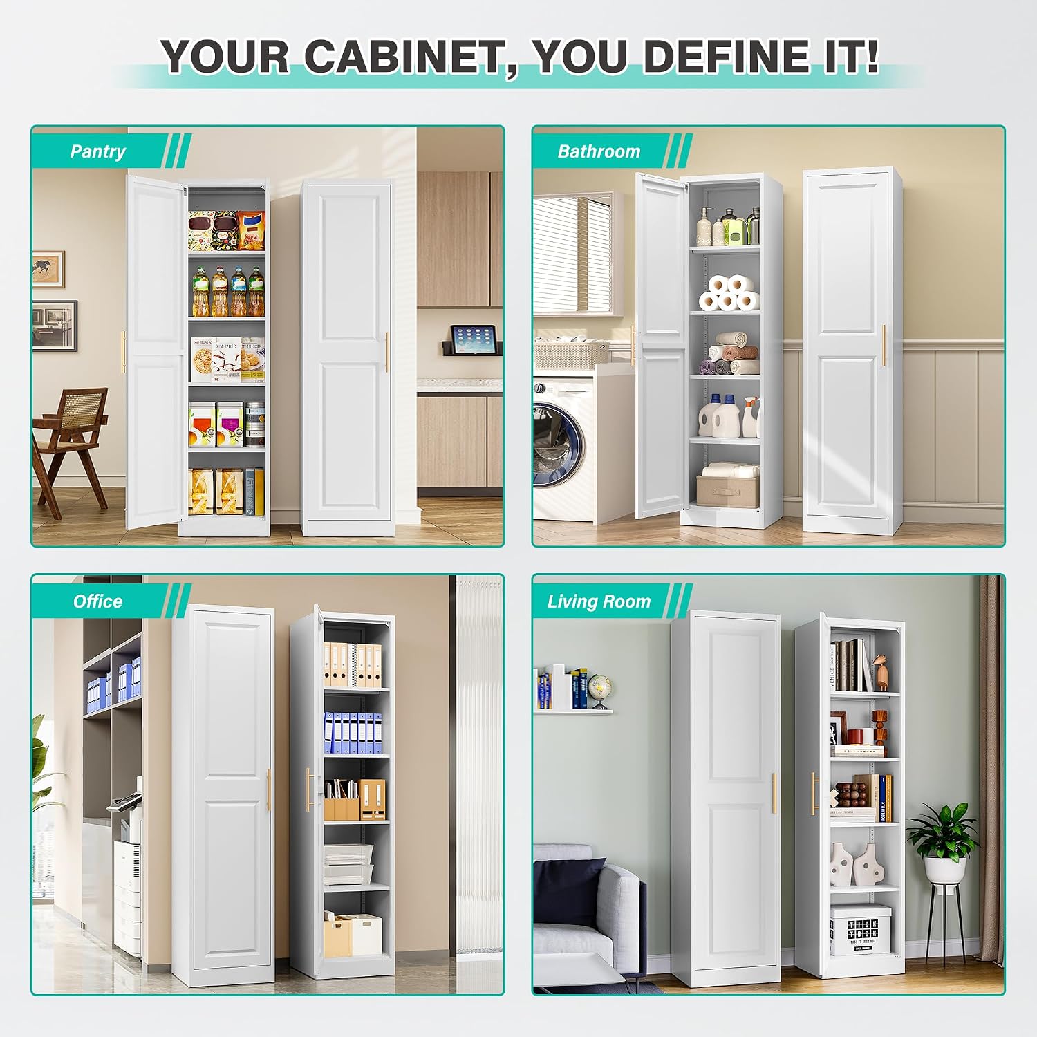 ตู้เก็บของทรงสูงแคบ ประตูเดียว - Home Bathroom Cabinets บทวิจารณ์และราคา