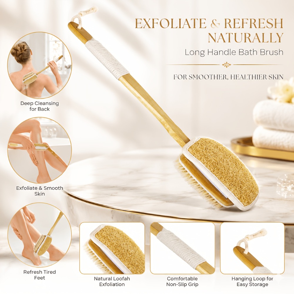 แปรงอาบน้ำด้ามยาวไม้ ขนแปรงธรร - Home Bathroom Cleaning Machine บทวิจารณ์และราคา