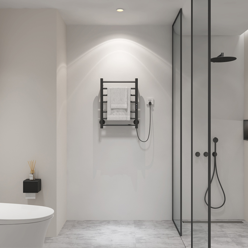 ราวแขวนผ้าเช็ดตัวไฟฟ้าสีดำ/ขาว - Towel Warmer Electric บทวิจารณ์และราคา