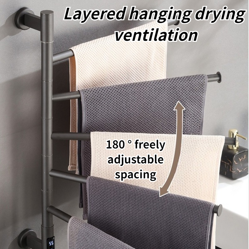 ราวแขวนผ้าเช็ดตัวไฟฟ้าแบบหมุนไ - Towel Warmer Electric บทวิจารณ์และราคา